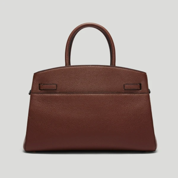 DeMellier The Midi Hudson in Warm Brown Small Grain Crossbody Bag, view 6 | Shoulder & Crossbody Bags | Coveti