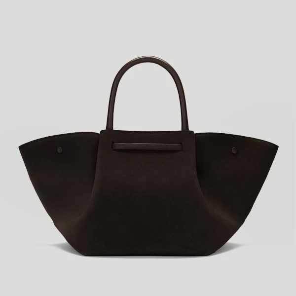 DeMellier The Midi New York in Dark Chocolate Suede Shoulder Bag, view 5 | Shoulder & Crossbody Bags | Coveti