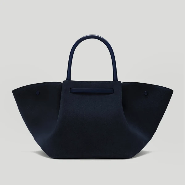DeMellier The Midi New York in Midnight Blue Suede Shoulder Bag, view 6 | Shoulder & Crossbody Bags | Coveti