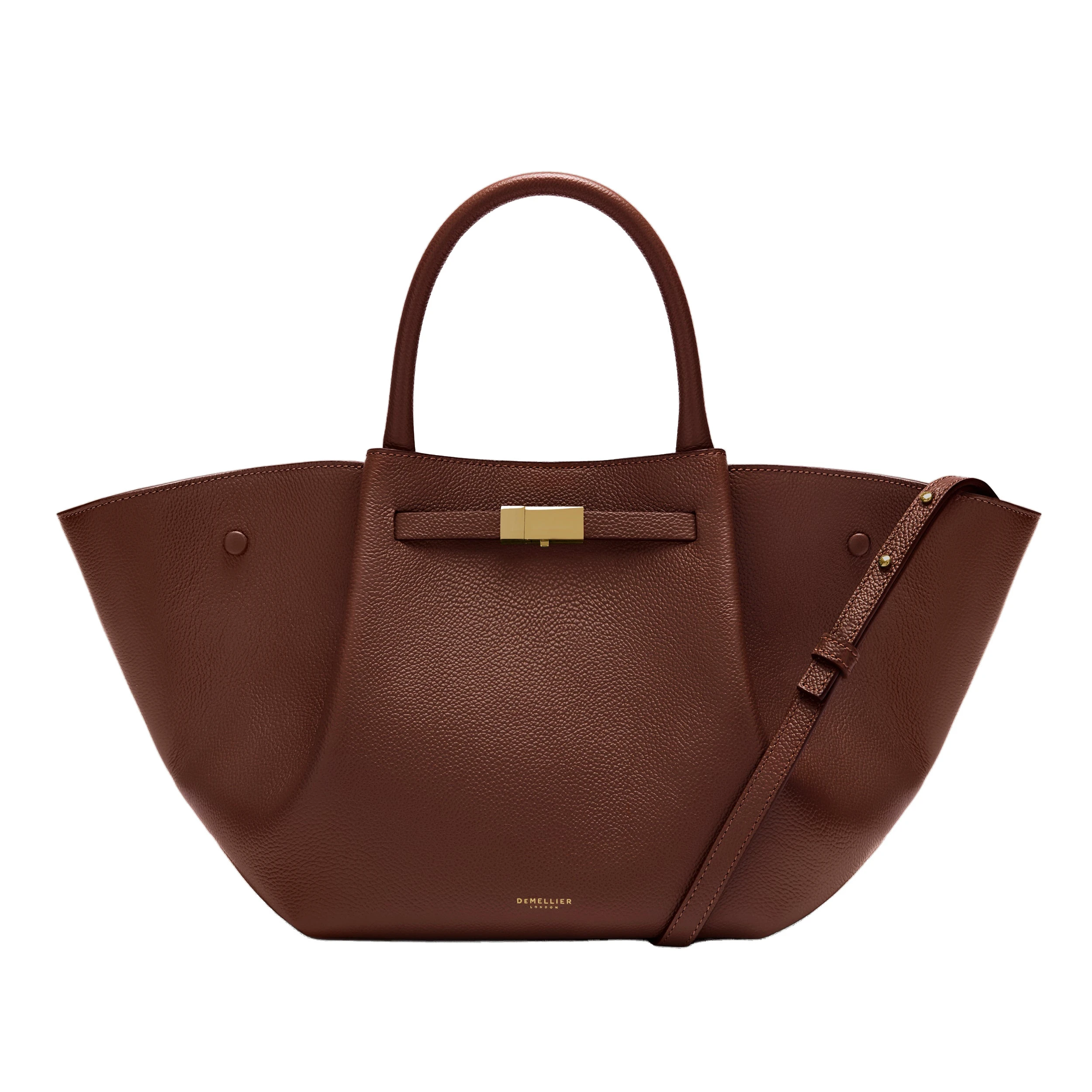 DeMellier The Midi New York in Warm Brown Small Grain Shoulder Bag DeMellier The Midi New York in Warm Brown Small Grain Shoulder Bag | Shoulder & Crossbody Bags | Coveti