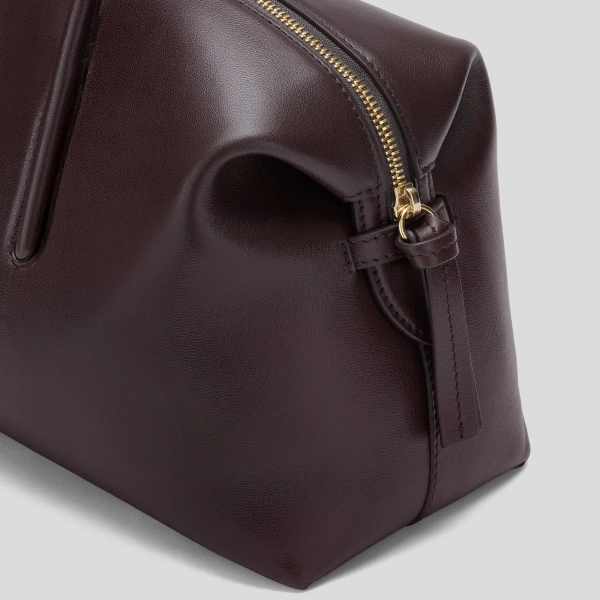 DeMellier The Midi Stockholm in Bordeaux Fine Grain Top-Handle Bag, view 3 | Totes & Top-Handle Bags | Coveti