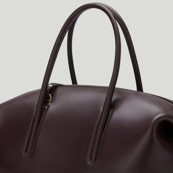 DeMellier The Midi Stockholm in Bordeaux Fine Grain Top-Handle Bag, view 5 | Totes & Top-Handle Bags | Coveti