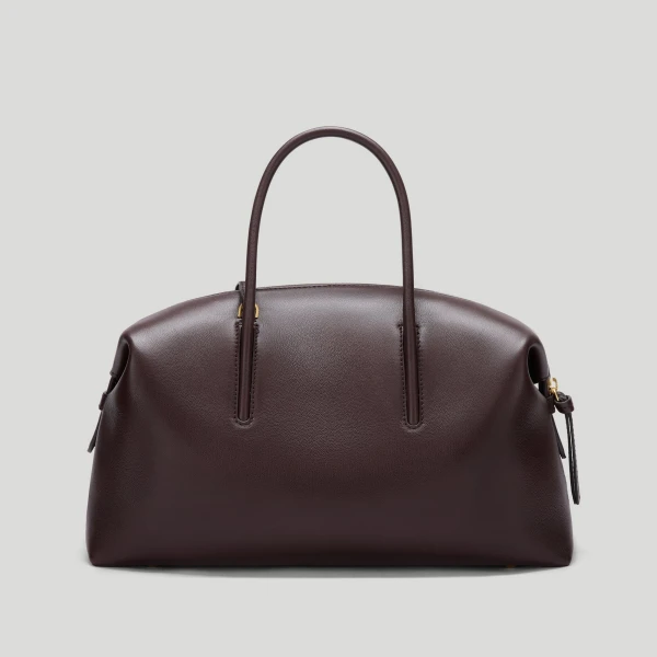 DeMellier The Midi Stockholm in Bordeaux Fine Grain Top-Handle Bag, view 6 | Totes & Top-Handle Bags | Coveti