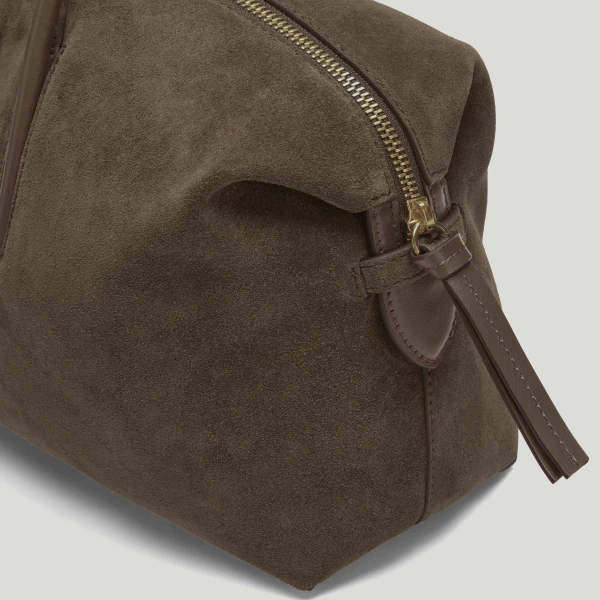 DeMellier The Midi Stockholm in Hazel Suede & Hazel Smooth Top-Handle Bag, view 3 | Totes & Top-Handle Bags | Coveti