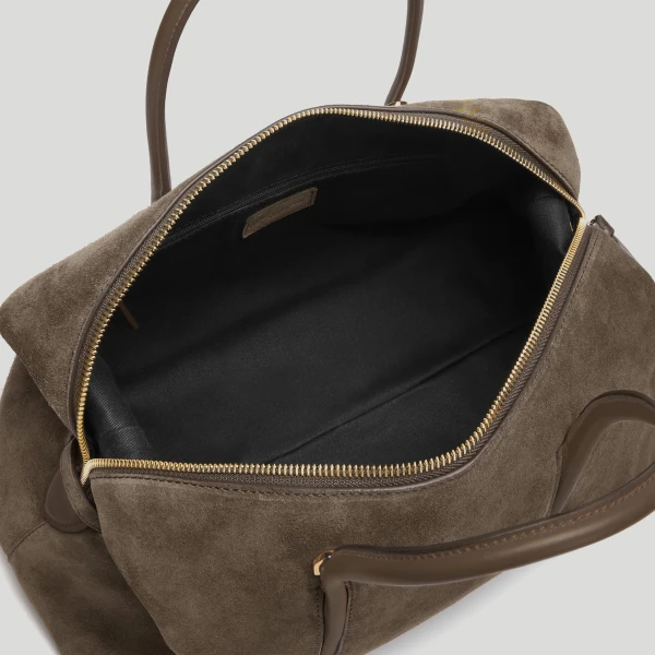 DeMellier The Midi Stockholm in Hazel Suede & Hazel Smooth Top-Handle Bag, view 4 | Totes & Top-Handle Bags | Coveti
