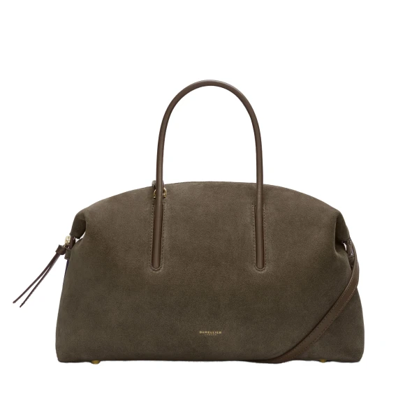 The Midi Stockholm in Hazel Suede & Hazel Smooth Top-Handle Bag