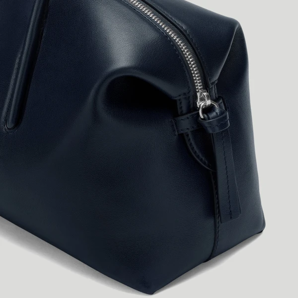DeMellier The Midi Stockholm in Midnight Blue Fine Grain Top-Handle Bag, view 3 | Totes & Top-Handle Bags | Coveti