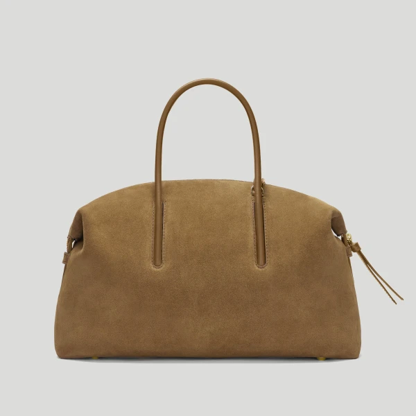 DeMellier The Midi Stockholm in Tobacco Suede Top-Handle Bag, view 4 | Totes & Top-Handle Bags | Coveti