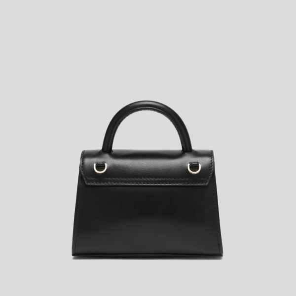 DeMellier The Nano Montreal in Black Smooth Mini Bag, view 5 | Mini Bags | Coveti