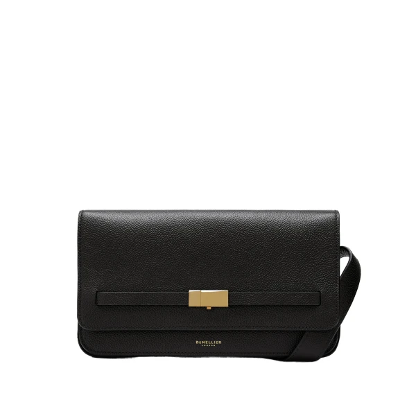 The New York Crossbody in Black Small Grain Crossbody Bag