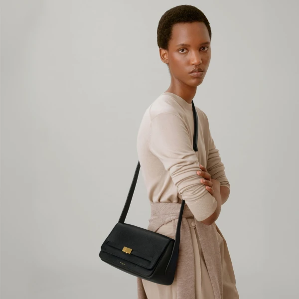 DeMellier The New York Crossbody in Bordeaux Small Grain Crossbody Bag, view 6 | Shoulder & Crossbody Bags | Coveti