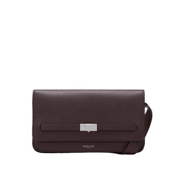 The New York Crossbody in Bordeaux Small Grain Crossbody Bag