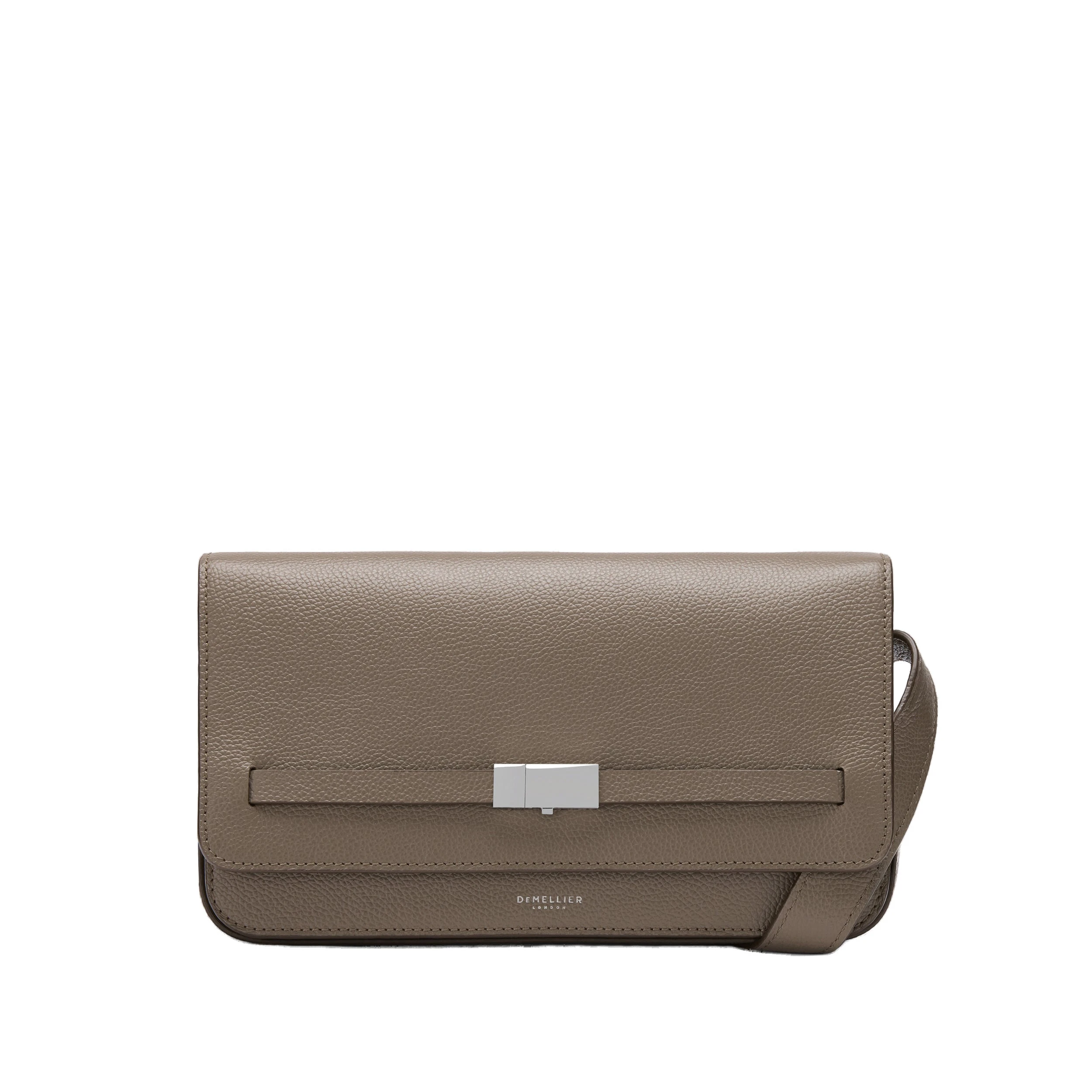 DeMellier The New York Crossbody in Dark Taupe Small Grain Crossbody Bag DeMellier The New York Crossbody in Dark Taupe Small Grain Crossbody Bag | Shoulder & Crossbody Bags | Coveti