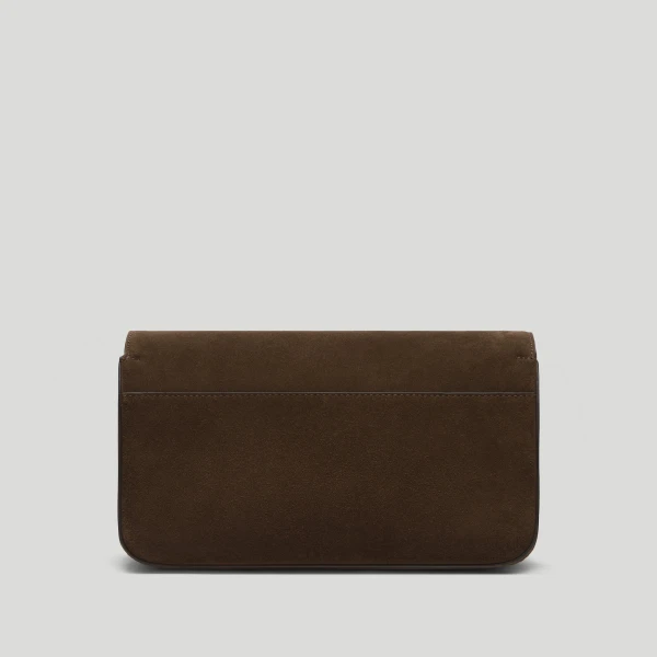 DeMellier The New York Crossbody in Mocha Suede Crossbody Bag, view 6 | Shoulder & Crossbody Bags | Coveti