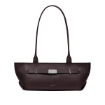 DeMellier The New York Shoulder in Bordeaux Small Grain Shoulder Bag | Shoulder & Crossbody Bags | Coveti