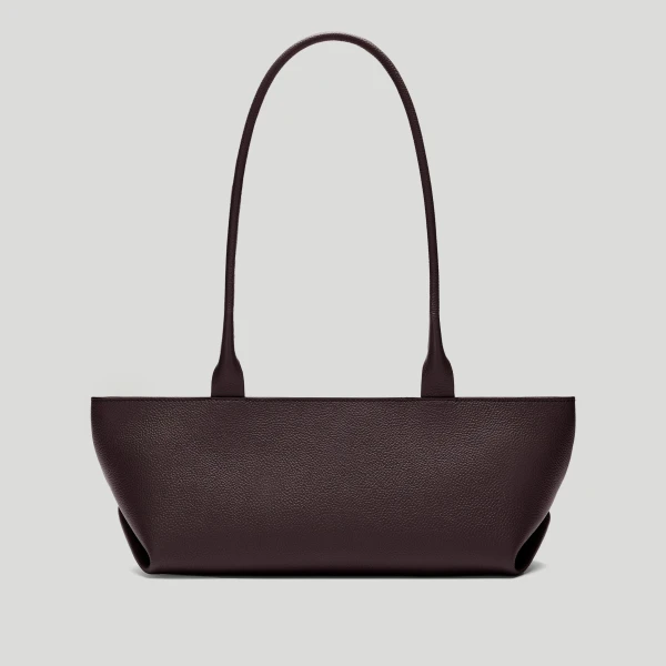 DeMellier The New York Shoulder in Bordeaux Small Grain Shoulder Bag, view 5 | Shoulder & Crossbody Bags | Coveti