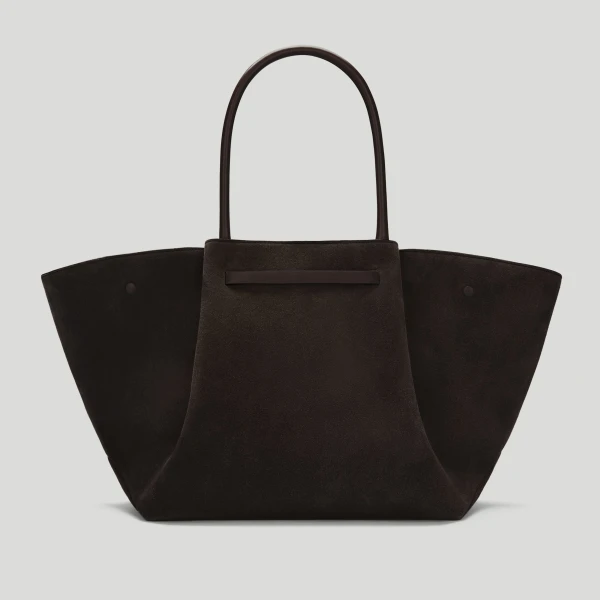 DeMellier The New York in Dark Chocolate Suede Shoulder Bag, view 5 | Shoulder & Crossbody Bags | Coveti