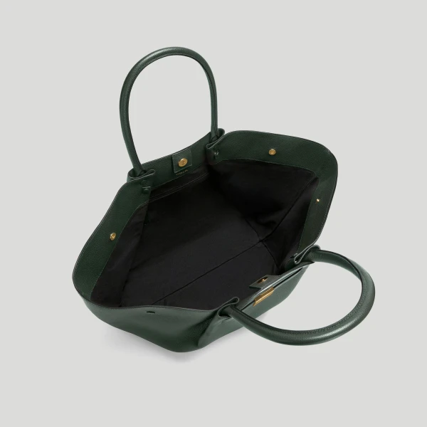 DeMellier The New York in Dark Green Small Grain Shoulder Bag, view 4 | Shoulder & Crossbody Bags | Coveti