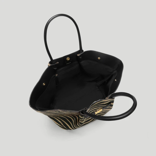 DeMellier The New York in Zebra-Effect Hair Calf Shoulder Bag, view 3 | Shoulder & Crossbody Bags | Coveti