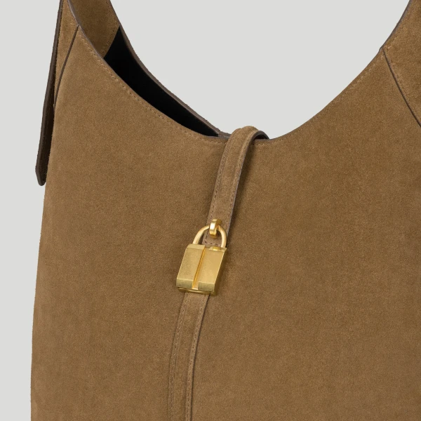DeMellier The Siena Bucket in Tobacco Suede Bucket Bag, view 2 | Bucket Bags | Coveti