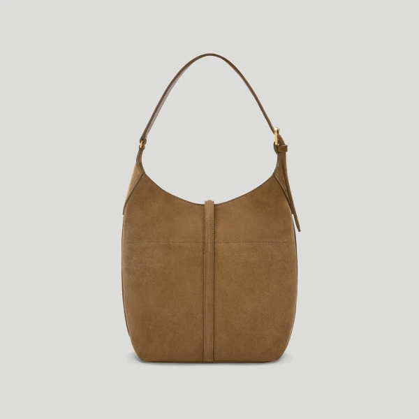 DeMellier The Siena Bucket in Tobacco Suede Bucket Bag, view 5 | Bucket Bags | Coveti
