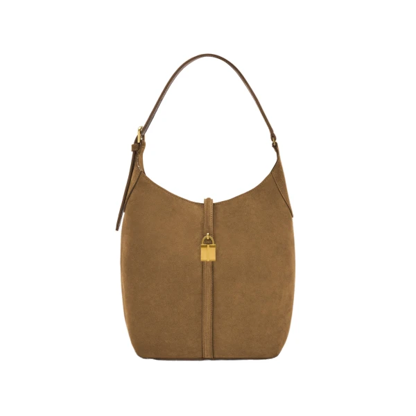 DeMellier The Siena Bucket in Tobacco Suede Bucket Bag | Bucket Bags | Coveti