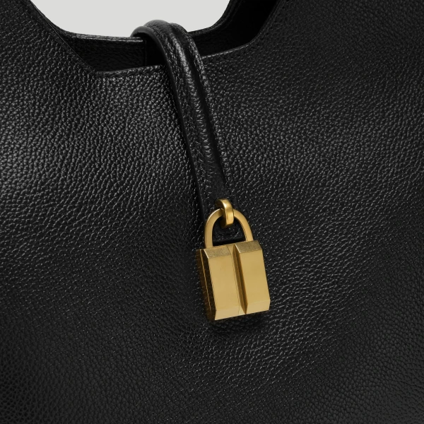 DeMellier The Siena Crossbody in Black Small Grain Crossbody Bag, view 2 | Shoulder & Crossbody Bags | Coveti