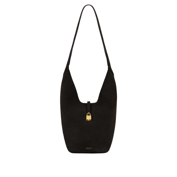 The Siena Crossbody in Dark Chocolate Suede Crossbody Bag