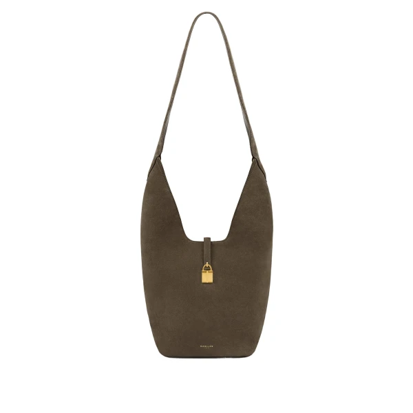 The Siena Crossbody in Hazel Suede Crossbody Bag