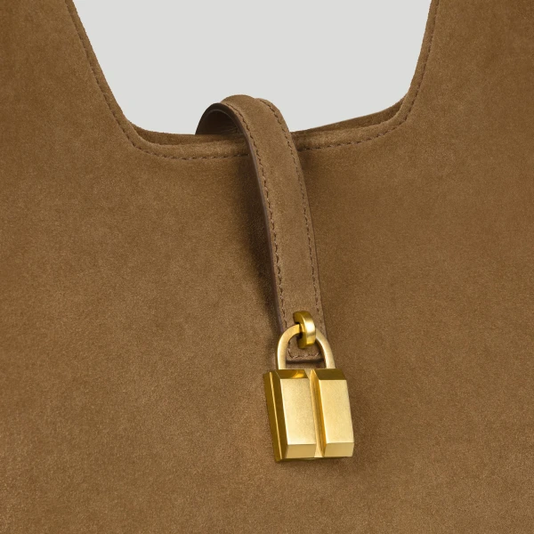 DeMellier The Siena Crossbody in Tobacco Suede Crossbody Bag, view 2 | Shoulder & Crossbody Bags | Coveti