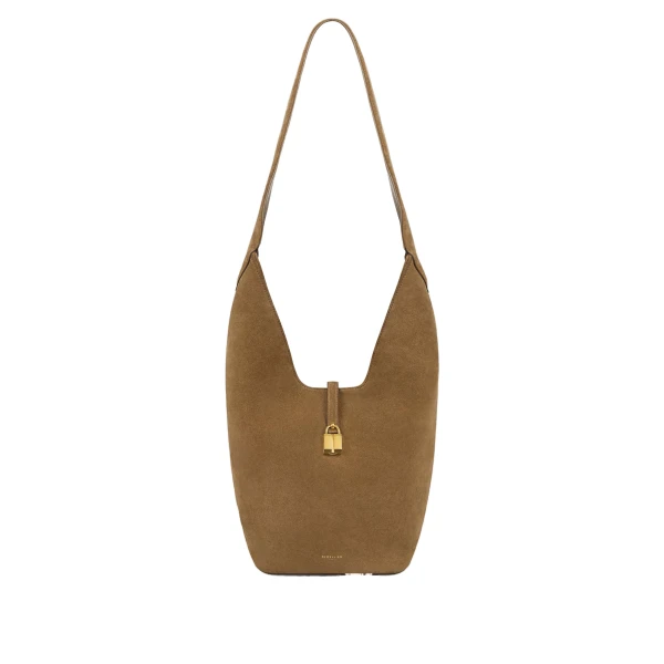 The Siena Crossbody in Tobacco Suede Crossbody Bag