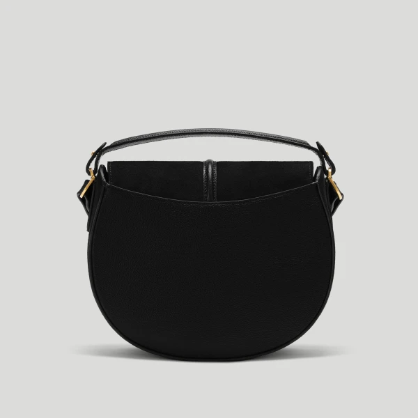 DeMellier The Siena Saddle in Black Suede Crossbody Bag, view 6 | Shoulder & Crossbody Bags | Coveti