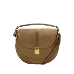DeMellier The Siena Saddle in Tobacco Suede Crossbody Bag | Shoulder & Crossbody Bags | Coveti