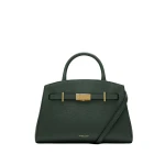DeMellier The Small Hudson in Dark Green Small Grain Crossbody Bag | Shoulder & Crossbody Bags | Coveti