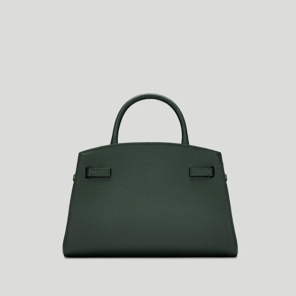 DeMellier The Small Hudson in Dark Green Small Grain Crossbody Bag, view 5 | Shoulder & Crossbody Bags | Coveti