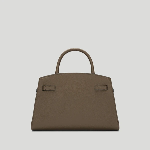 DeMellier The Small Hudson in Dark Taupe Small Grain Crossbody Bag, view 5 | Shoulder & Crossbody Bags | Coveti