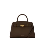 DeMellier The Small Hudson in Mocha Small Grain Crossbody Bag | Shoulder & Crossbody Bags | Coveti