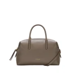 DeMellier The Small Stockholm in Dark Taupe Fine Grain Top-Handle Bag | Totes & Top-Handle Bags | Coveti