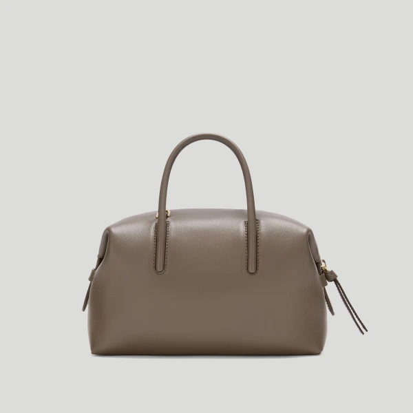 DeMellier The Small Stockholm in Dark Taupe Fine Grain Top-Handle Bag, view 5 | Totes & Top-Handle Bags | Coveti