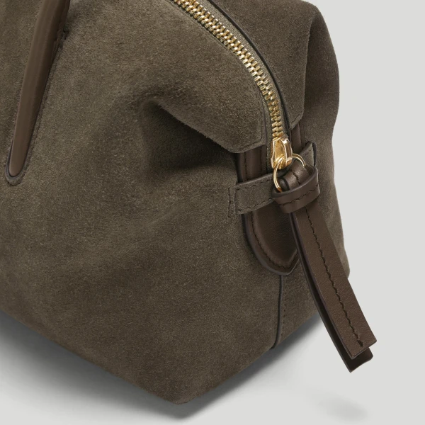 DeMellier The Small Stockholm in Hazel Suede Top-Handle Bag, view 2 | Totes & Top-Handle Bags | Coveti