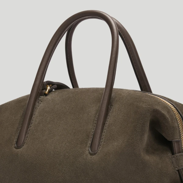 DeMellier The Small Stockholm in Hazel Suede Top-Handle Bag, view 4 | Totes & Top-Handle Bags | Coveti