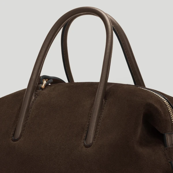 DeMellier The Small Stockholm in Mocha Suede Top-Handle Bag, view 4 | Totes & Top-Handle Bags | Coveti