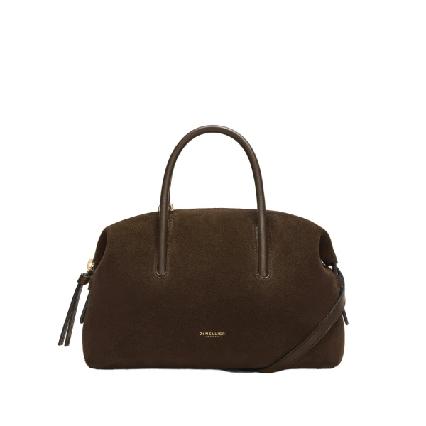The Small Stockholm in Mocha Suede Top-Handle Bag