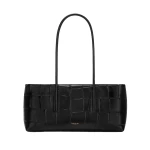 DeMellier The Stockholm Shoulder in Black Large Croc-Effect Shoulder Bag DeMellier The Stockholm Shoulder in Black Large Croc-Effect Shoulder Bag | Shoulder & Crossbody Bags | Coveti