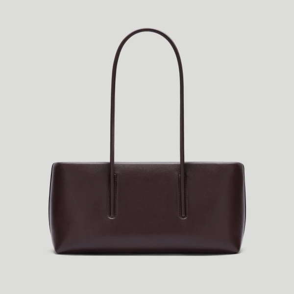 DeMellier The Stockholm Shoulder in Bordeaux Fine Grain Shoulder Bag, view 6 | Shoulder & Crossbody Bags | Coveti
