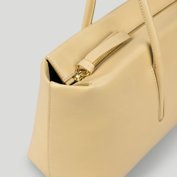 DeMellier The Stockholm Shoulder in Dune Fine Grain Shoulder Bag, view 5 | Shoulder & Crossbody Bags | Coveti