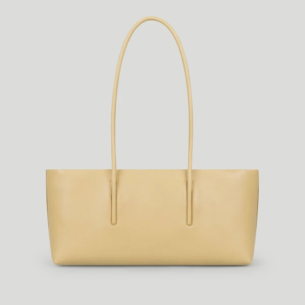 DeMellier The Stockholm Shoulder in Dune Fine Grain Shoulder Bag, view 6 | Shoulder & Crossbody Bags | Coveti
