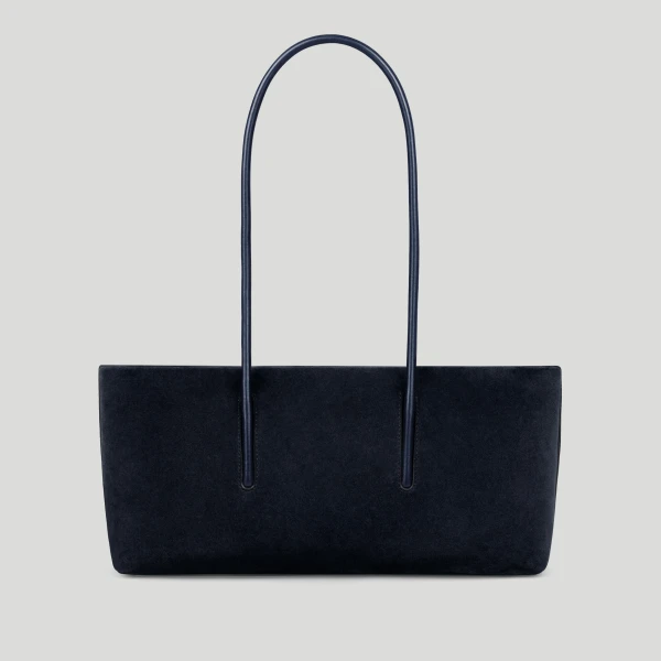 DeMellier The Stockholm Shoulder in Midnight Blue Suede Shoulder Bag, view 5 | Shoulder & Crossbody Bags | Coveti
