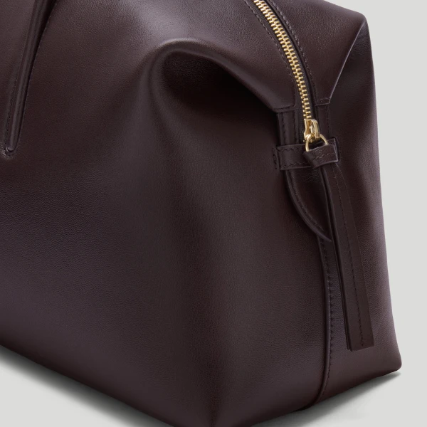 DeMellier The Stockholm in Bordeaux Fine Grain Tote Bag, view 3 | Totes & Top-Handle Bags | Coveti