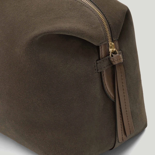 DeMellier The Stockholm in Hazel Suede & Hazel Smooth Tote Bag, view 3 | Totes & Top-Handle Bags | Coveti